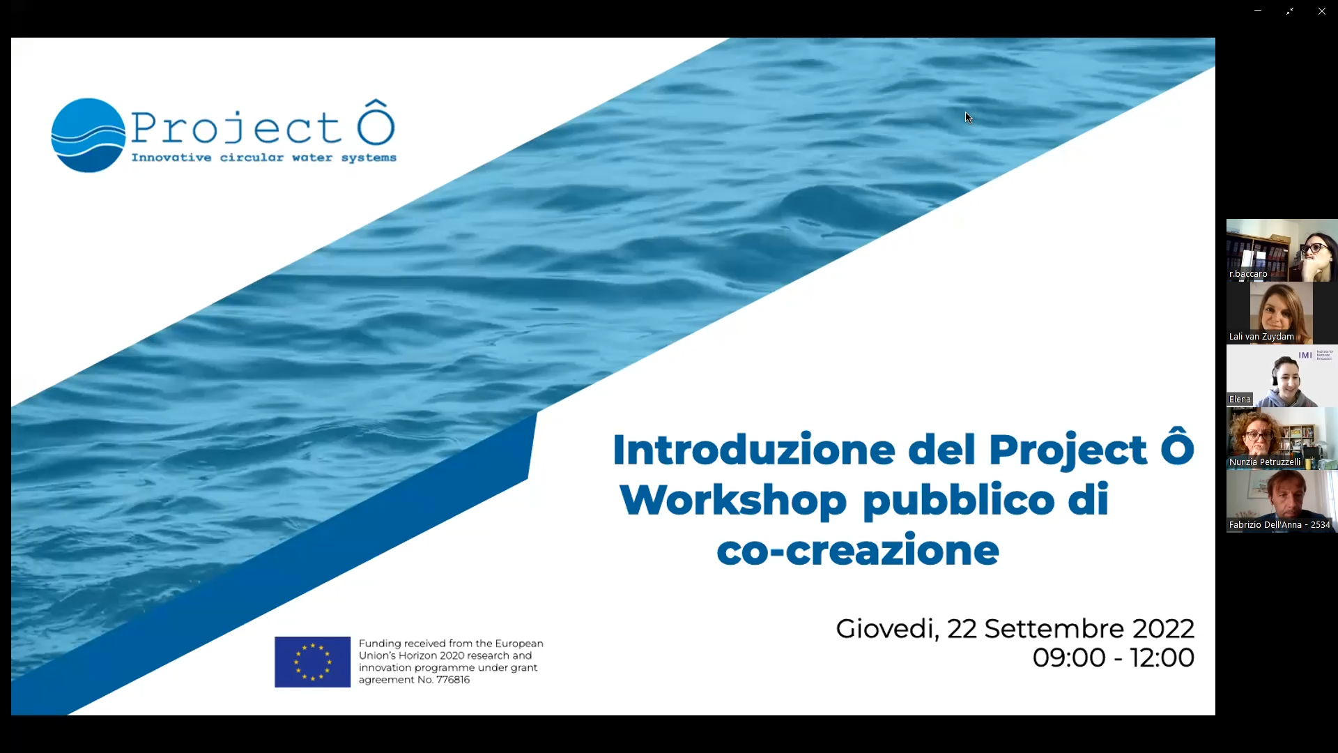 Co-creation event about water sustainability concerns and hopes in Italy